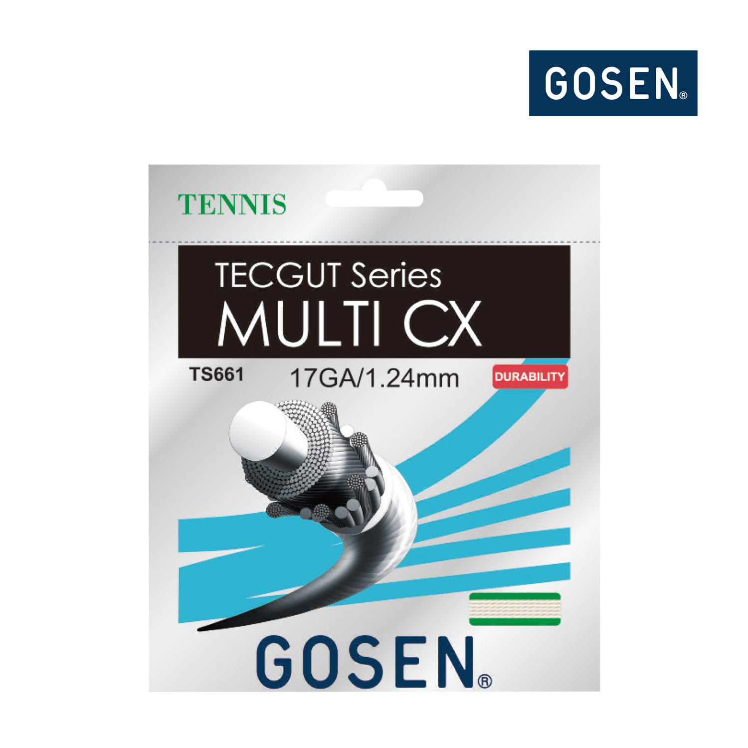 고센 테니스 스트링 MULTI CX 17(12개|박스) | NATURAL