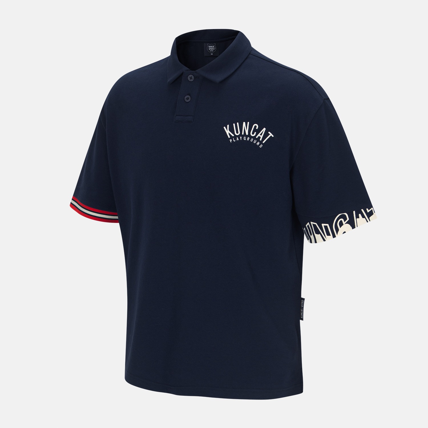 소매 프린트 폴로넥 반팔 티셔츠 KCPT-12209U / UNI